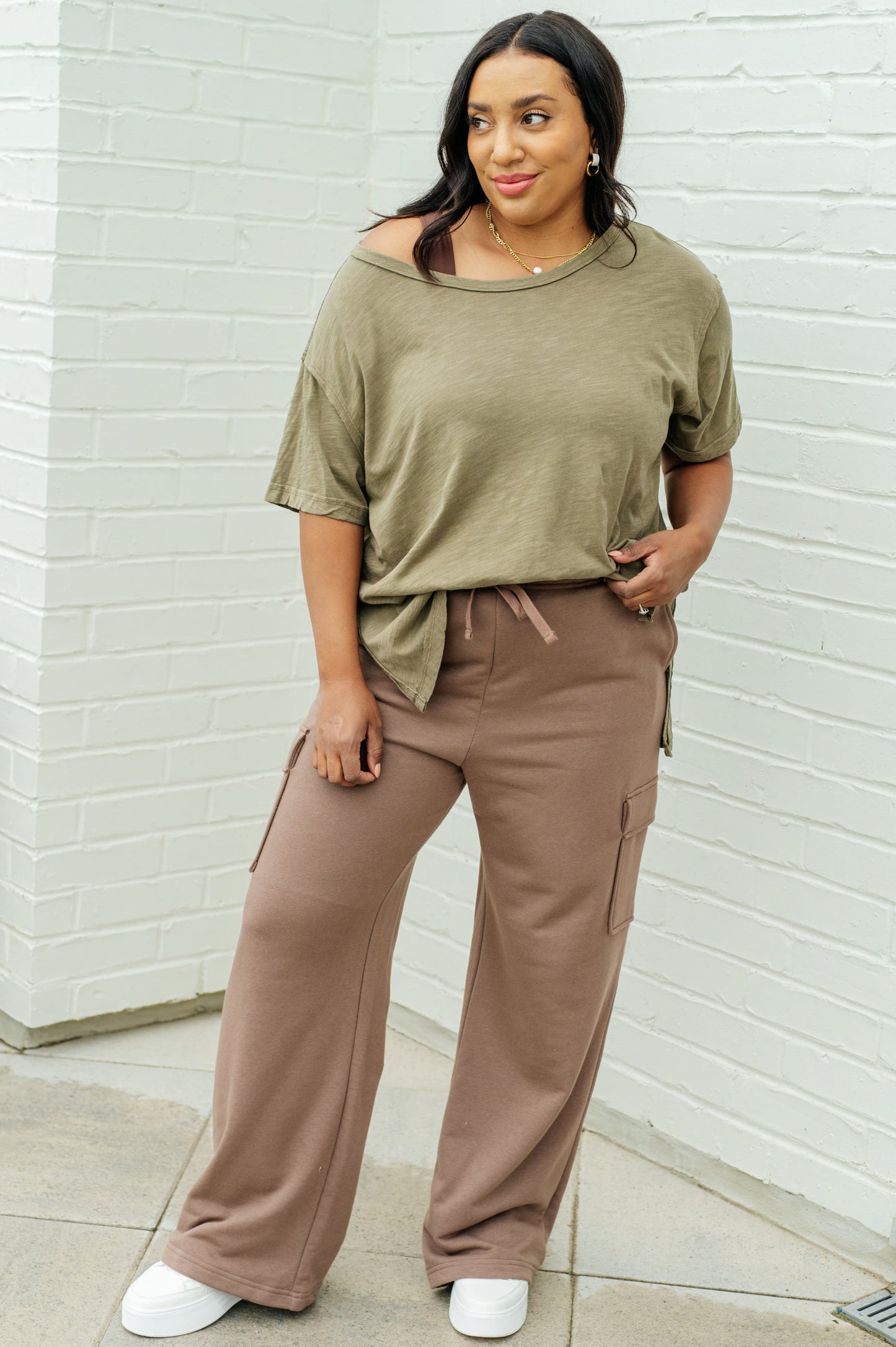 Let Me Live Relaxed Tee in Army