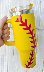 40oz Stainless Steel Cup- Softball