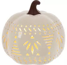 Large Ceramic Light up Pumpkin