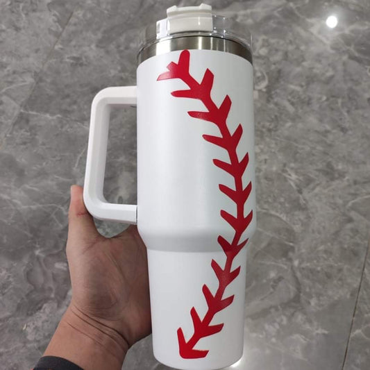 40oz Stainless Steel Cup- Baseball