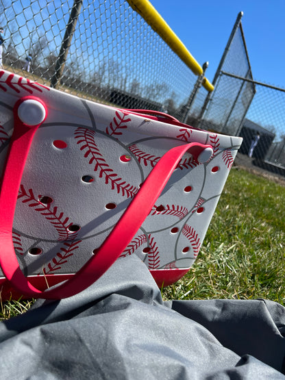Baseball inspired Bogg Bag