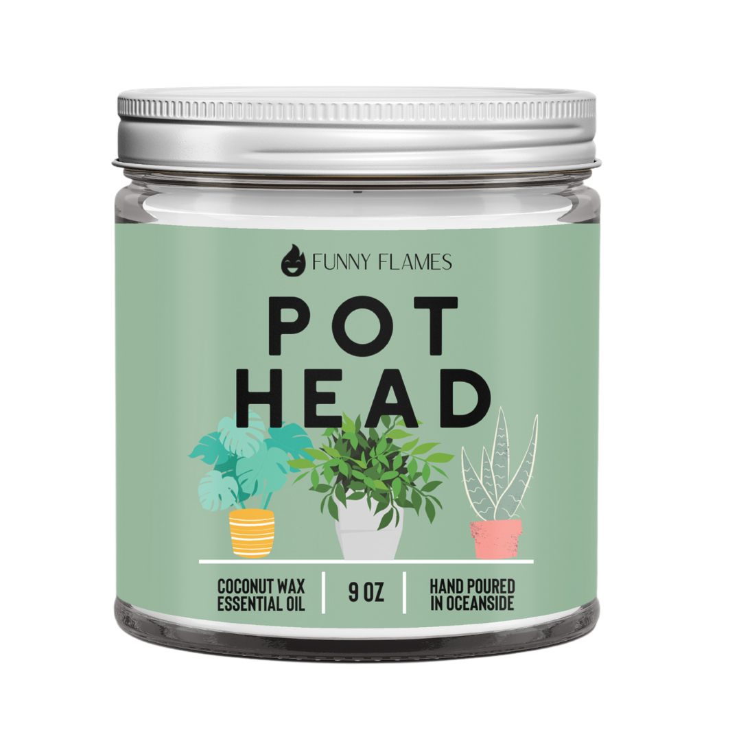 Pot Head, Plant Lover Gift, Plant Parent Gift Funny Candles