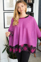Hot Pink and BlackDolman Sleeve Tunic